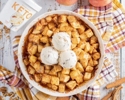Baked Apples with Butter Pecan Ice Cream