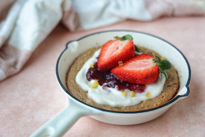 Keto Strawberry Lemon Cheesecake Mug Cake