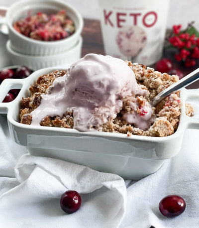 Keto Cranberry Cobbler
