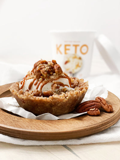 Keto Pecan Pie Ice Cream Sundae Cups