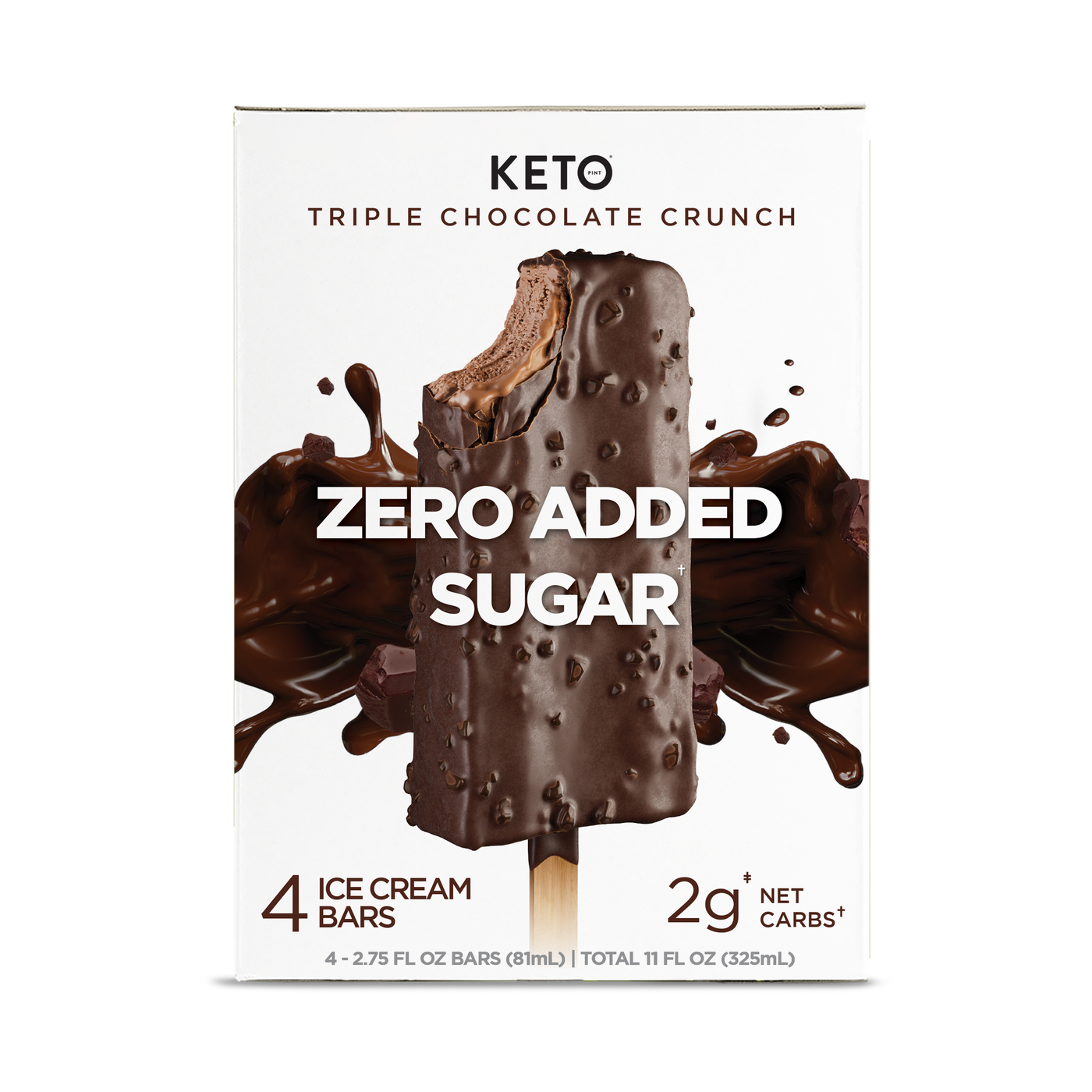 Zero Added Sugar Ice Cream Bars - Triple Chocolate Crunch